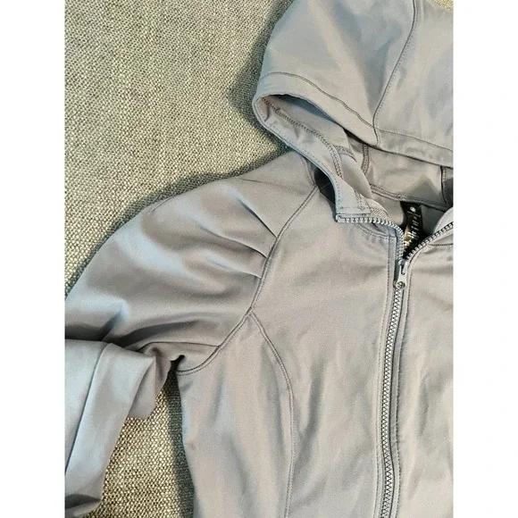 Yogalicious Jacket Women's XS Full Zip Hooded Thumbhole Sleeve Gym Yoga Purple - Picture 5 of 10